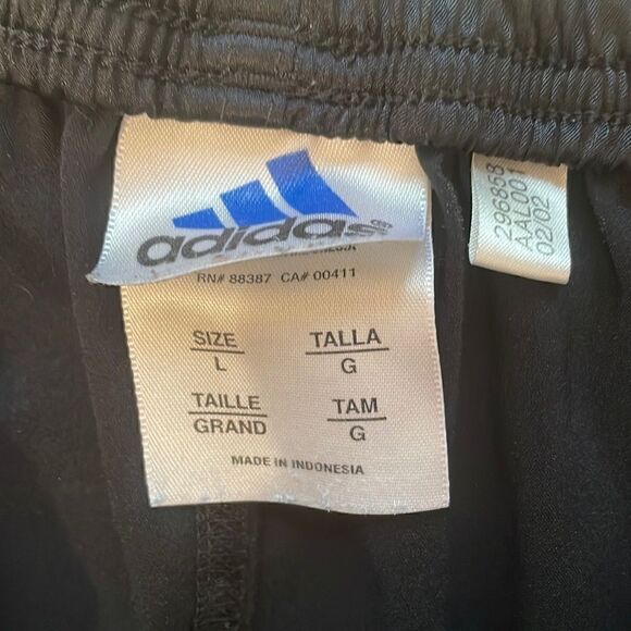 COPY - Adidas shorts large black white stripes no draw string climalite - Picture 3 of 7